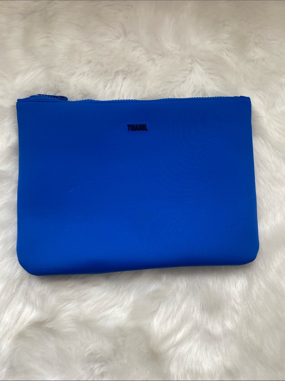 triangl swimwear Royal Blue Neoprene Zip Pouch